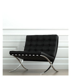 Classic Wall Black Barcelona Chair