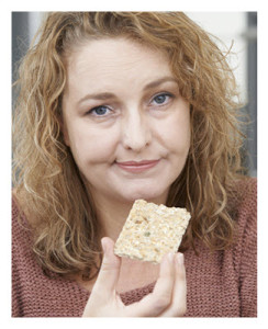 Disgruntled Woman with diet food