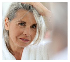 Woman Worried About Gray Hair