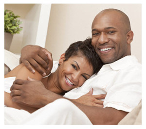 Beautiful African American Couple Embracing