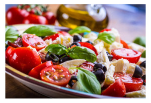 Italian Salad_Tomatoes Basil Olives Cheese