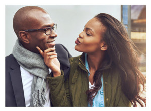 Happy Beautiful Young African American Couple