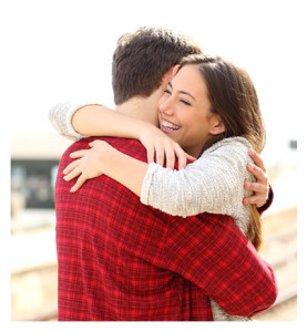 Couple Hugging Hello